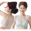LANGSHA Women's Front-Closure Bra, Middle-Aged And Elderly Vest, Wireless Large Size Seamless Bra, Sports Bra, Beautiful Back Desig