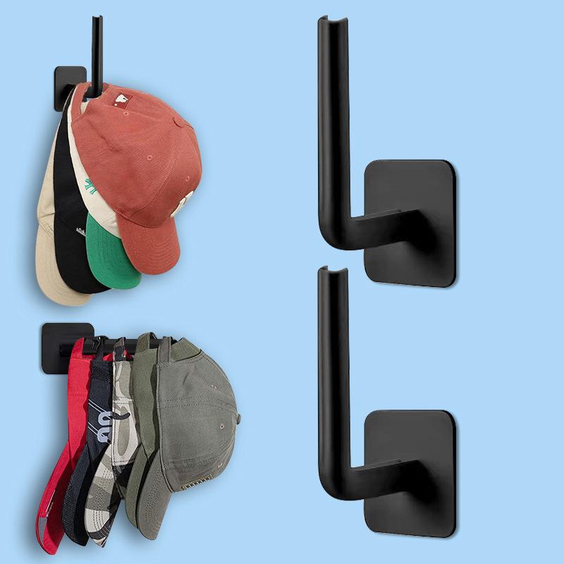 5Pcs Cap Holder Hat Rack For Baseball Caps Adhesive Hat Hooks For Wall Cap Hanger Storage No Drilling Hat Display Organizer