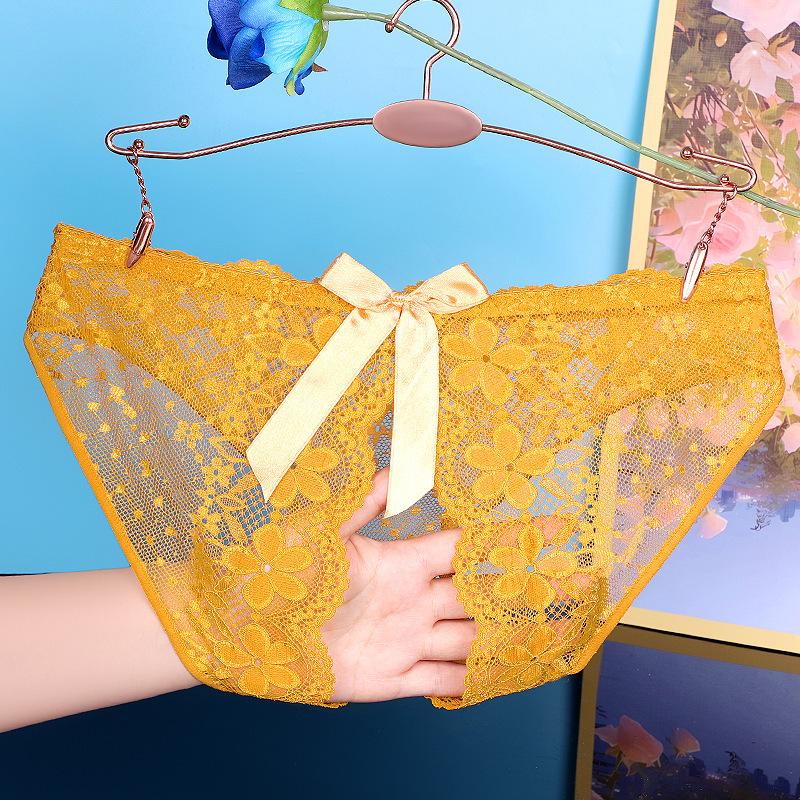 Yan Beiwei 3D Bow Breathable Hollow Sultry Sexy Women's Underwear 634