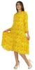 Bimba Printed Flared Midi Dress For Women Rayon Crepe Casual Summer Dress