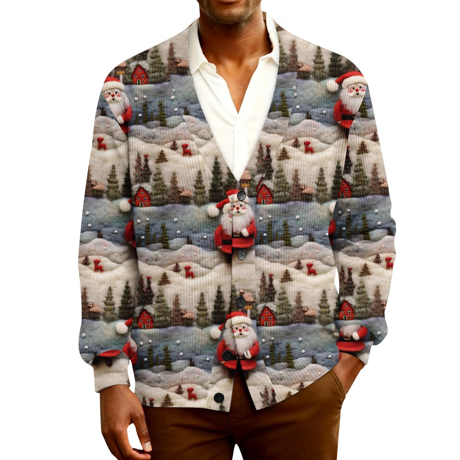 

Чоловічий кардиган з рубчиком, з довгим рукавом XXL