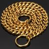 10mm Gold Edelstahl Hunde Halskette P Kette Titanstahl Halskette