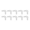 10Pcs Elbow Hose Joint 90 Degree Connector Adapter L Shape Equal Diameter Plastic Fittings 7.9mm