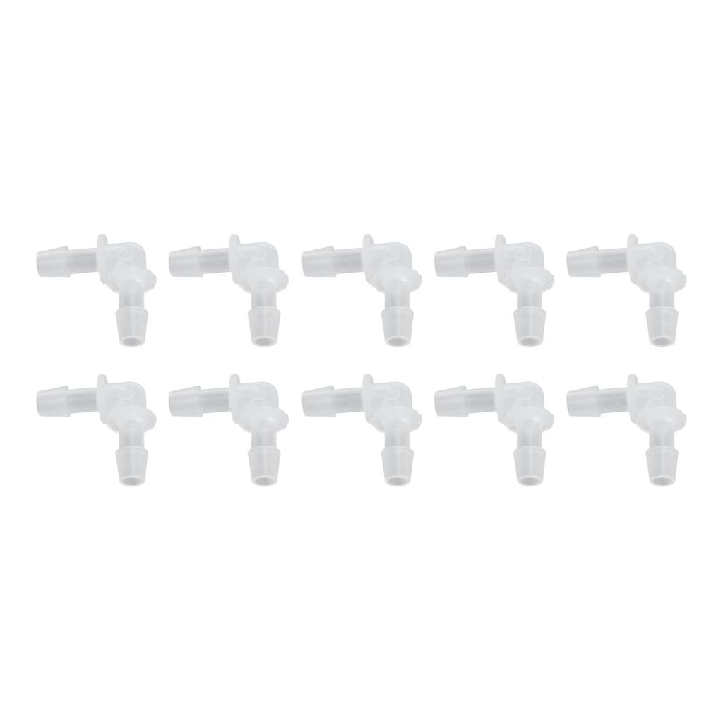 10Pcs Elbow Hose Joint 90 Degree Connector Adapter L Shape Equal Diameter Plastic Fittings 7.9mm