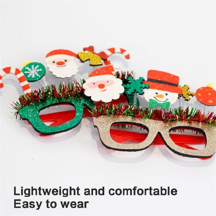 Christmas Glitters Parties Eyeglasses Frames Funny Eyeglasses Lovely Pattern for Party Make Up