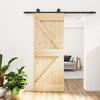 VidaXL Sliding Door and Hardware Kit 70x210 Cm Solid Pine, Interior Door, Interior Barn Door 3203058