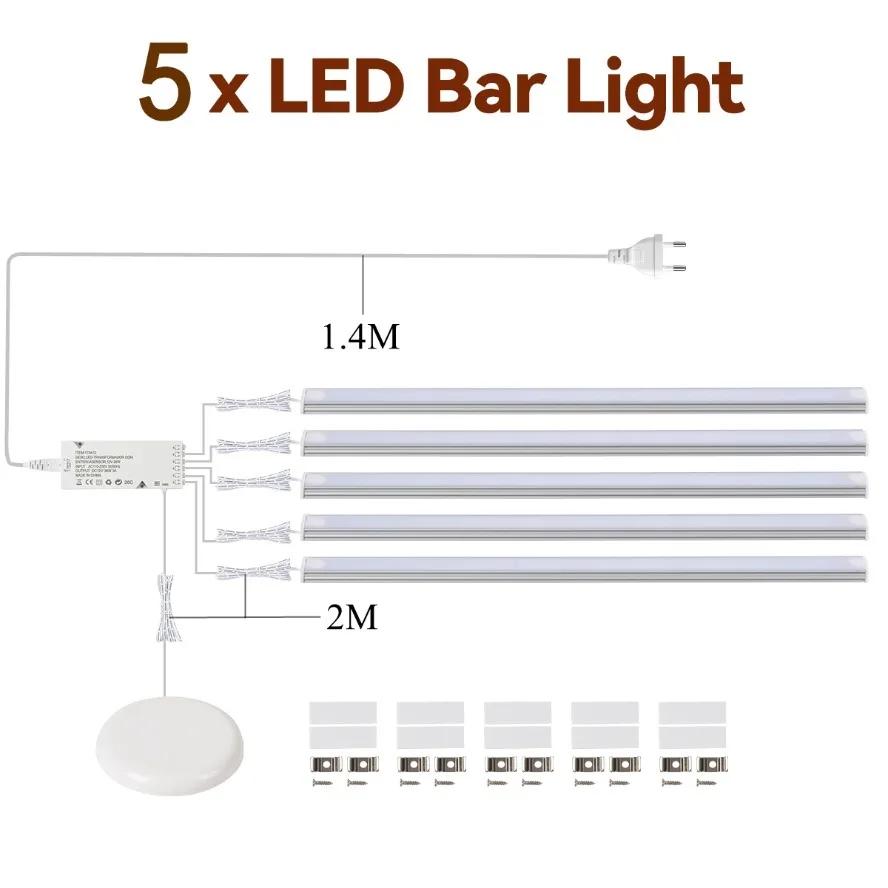 COB LED Strip Light for Under-Cabinet, Closet, Display Case, and Shelving; Dimmable Touch Sensor (Works Through Wood)