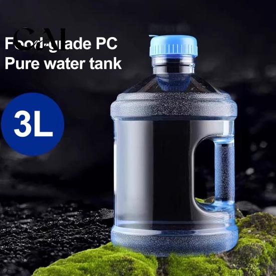 Langlebiger Wasserbehälter Kunststoffkrug mit Griff und auslaufsicherem Deckel, Wiederverwendbarer Schraubdeckelbehälter Tragbare Flasche, Transparent für Zuhause