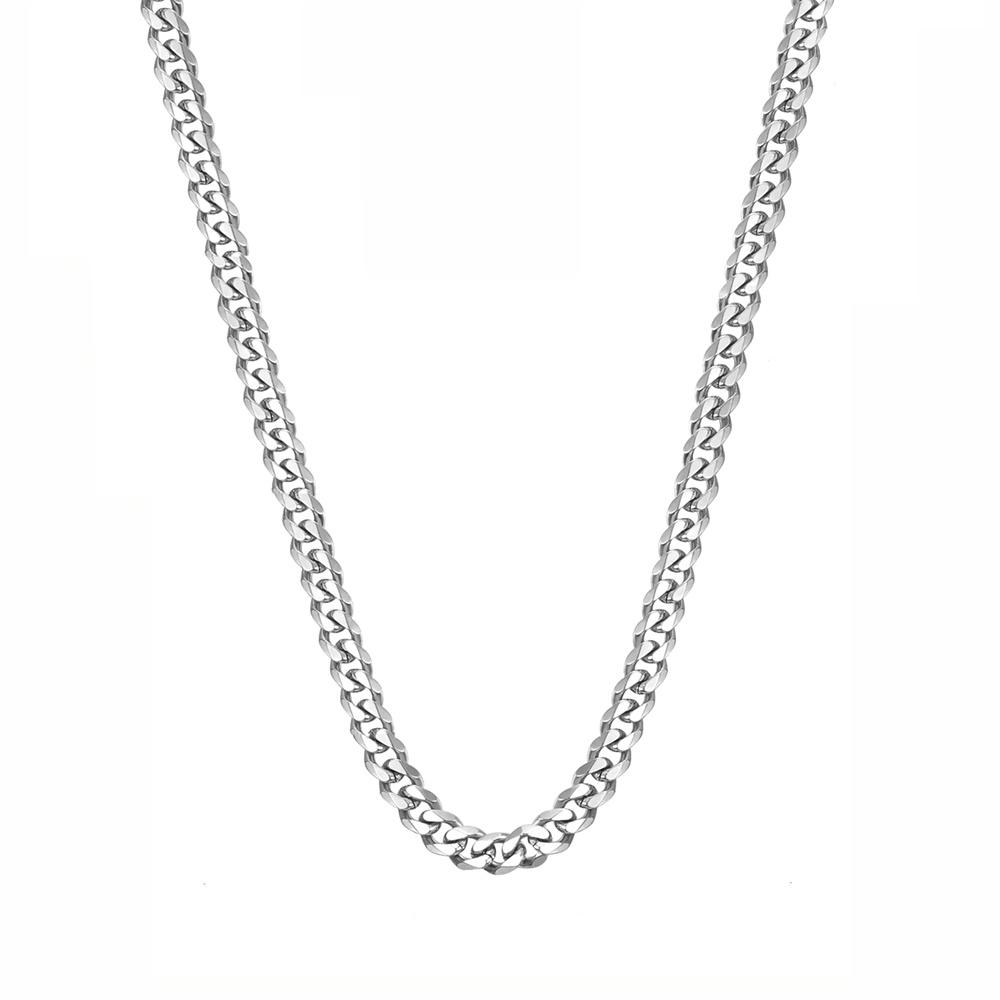 

Hip Hop 4mm Curb Cuban Link Chains Gold Silver Color Stainless Steel Chain Necklaces For Men Women Vintage Jewelry Gift 2025 50cm