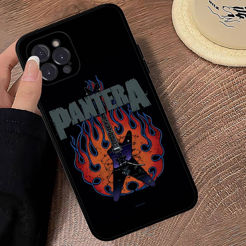 

Dark Heavy Metal Rock P-PanteraS Band For IPhone 17 16 15 14 13 12 11 Pro Max Plus Shockproof Black Soft Phone Cover iPhone 15