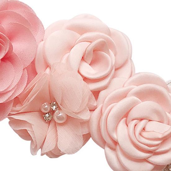 Hochzeitsgürtel Blickfang Verschleißfestes Gewebe Rosenblume Brautkleid Schärpe für Frauen