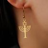 Jeshayuan Hanukkah Menorah Charm Earrings For Women Star Of David Pendant Dangle Earrings Religious Je Jewelry