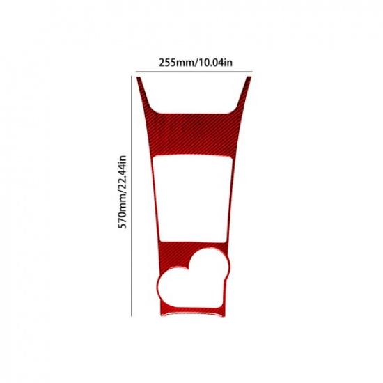 Red Carbon Fiber Interior Manual Gear Shift Cover Trim For Cadillac CTS 2003-07