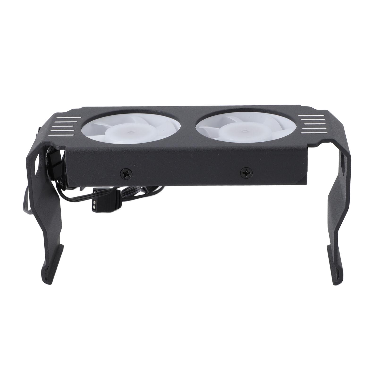 

Радиатор ARGB RAM, модуль компьютерной памяти, радиатор, ШИМ-контроль температуры, двойной вентилятор для DDR DDR2 чёрный