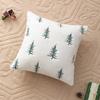 Imitation Rabbit Plush Pillowcase Christmas Tree Embroidery Living Room Sofa Pillow Cushion Christmas Atmosphere Decoration