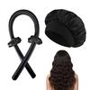 2 Stück/Set Lockenstab und Satin-Schlafhaube, fauler Lockenstab Haarstyling-Werkzeug, Speziell für Echthaar-Perücken