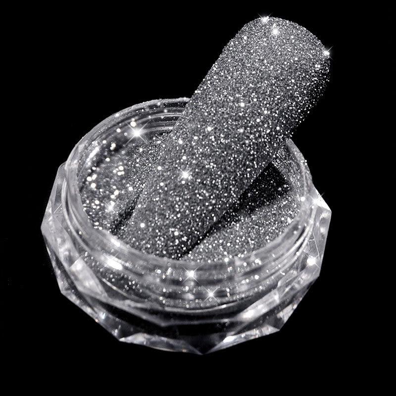1 коробка голографических блесток для ногтей лазерный блестящий нейл-арт блестки серебряная алмазная пудра гель-лак для ногтей маникюрный декор 1PC