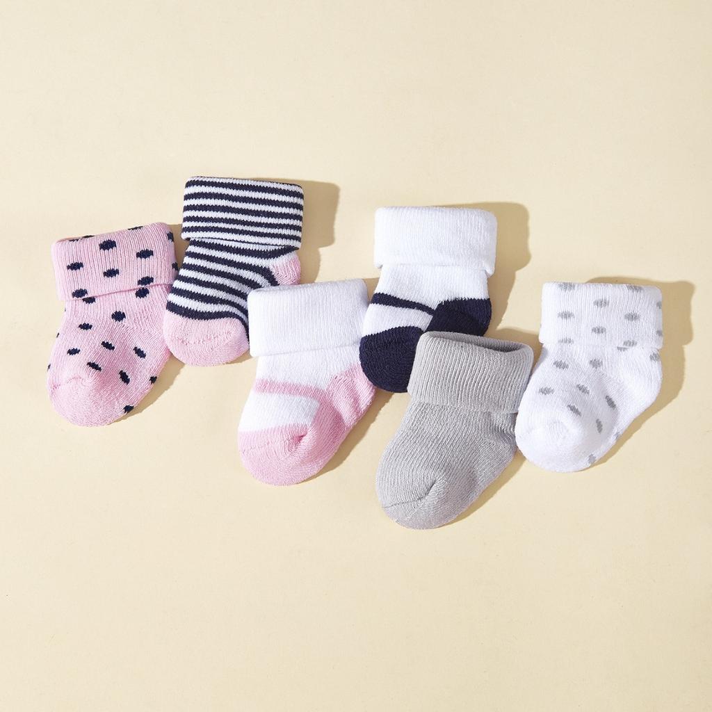 6 Pairs/lot Kids Thicken Cotton Terry Socks Baby Boys  Socks Girls Soft Warm Newborn Indoor Sokken Autumn Winter