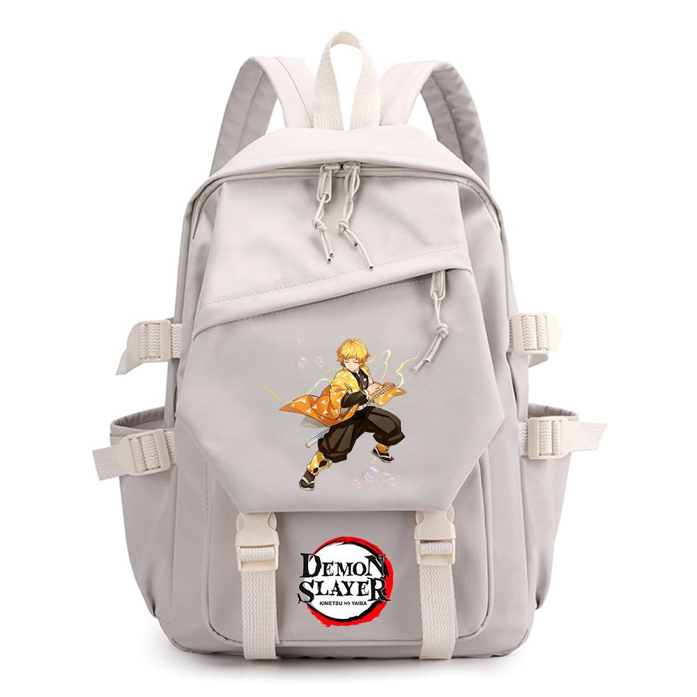 Sac à dos imprimé Demon Slayer pour adolescent étudiant Rentrée scolaire Sac à livres Femme Grande capacité Imperméable Sac de voyage