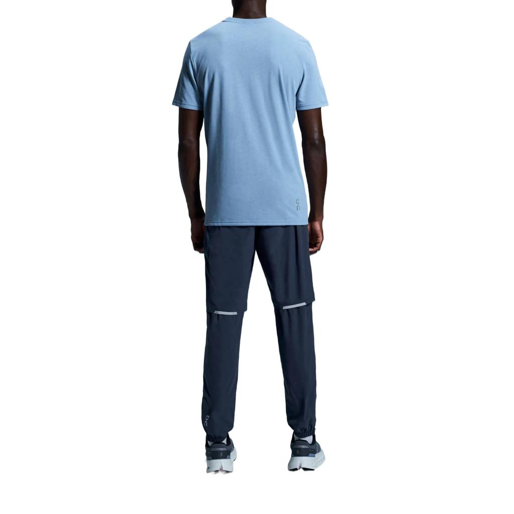On Run Rundhals Bequemes Lässiges Kurzarm-T-Shirt Herren Tops Hellgrau Blau 1ME30370732