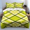 Green and yellow plaid. Bedding sets Duvet cover sets Duvet covers Pillowcases(1 * Duvet Cover 2 * Pillowcases without duvet insert)