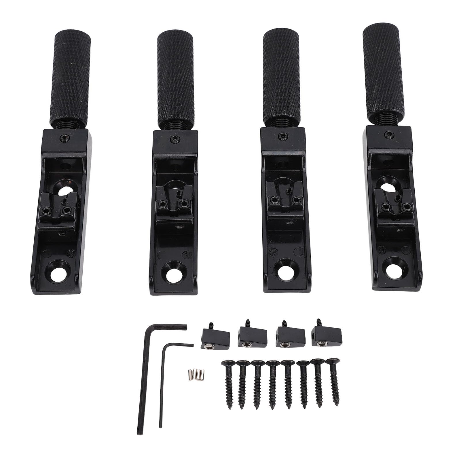 Asixxsix Headless Electric Bass Headless Bass Bridge with Bridge String Adjustable String CNC Machined Electric Bass Guitar Accessory Bridge, 4-String чёрный