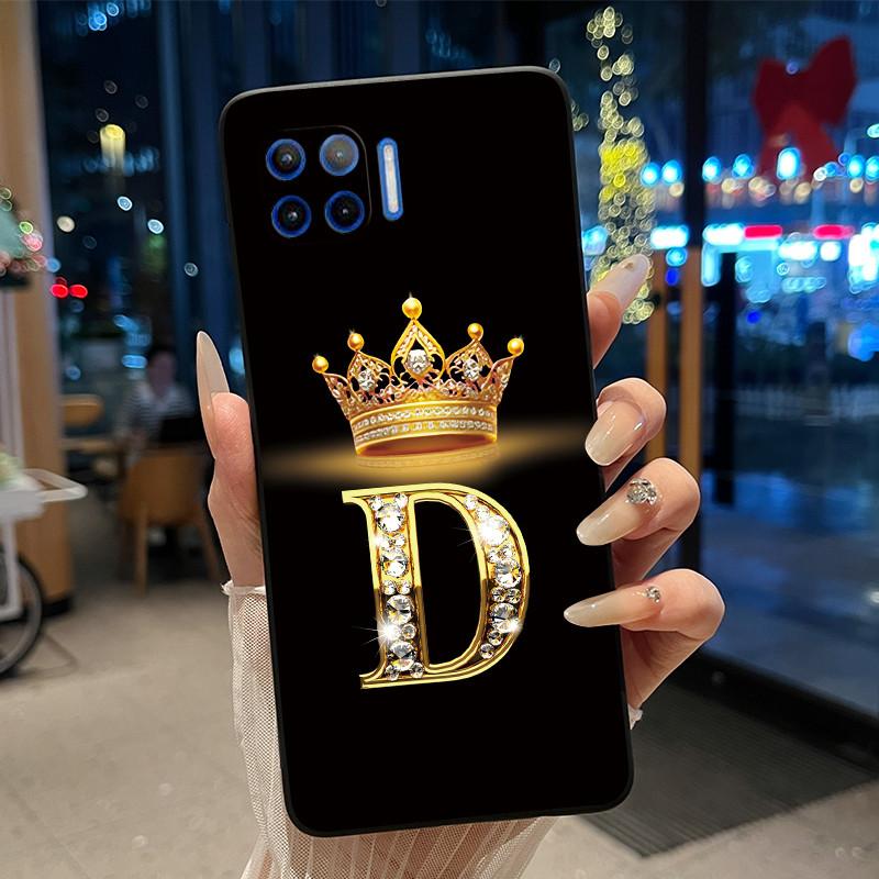 Initial Letter Couple Crown Phone Case For Motorola Moto G 5G Plus Bumper Silicone Black Case Protective Shockproof Soft Cover