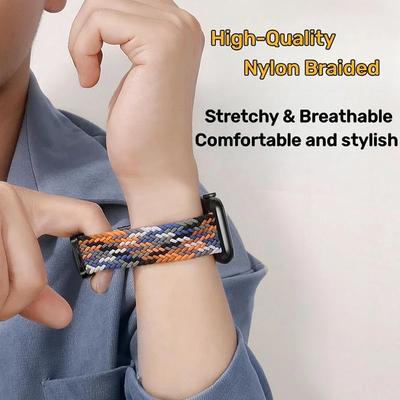 Nylon-Gewebe Mehrfarbiges Armband Für Apple Watch 46mm 42mm 44mm 40mm 45mm 49mm 41mm iWatch Series Ultra 3 SE 3 11 10 9 8 7 6