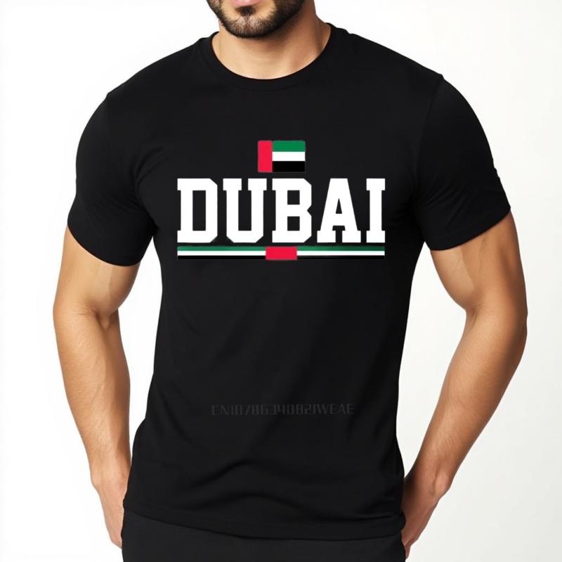 Dubai Herren Lustiges Baumwoll-T-Shirt Grafik Streetwear Geburtstagsgeschenke Sommer Kurzarm Rundhals