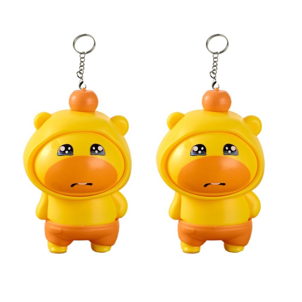 

2Pcs Bag Hanging Face Changing Keychains DIY Crafts Mini Capybara Pendant Key Decor 2PCS