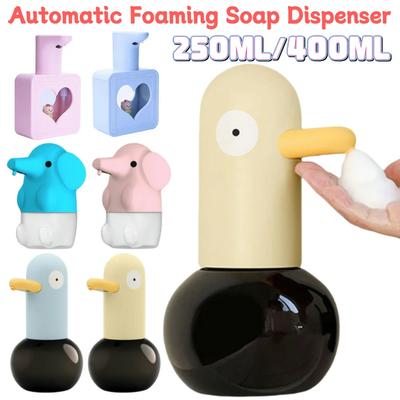 Dispensador Automático de Jabón Espumoso Sin Contacto Forma de Pato Dispensador de Jabón Sensor Infrarrojo Dispensador de Jabón Recargable 400ML