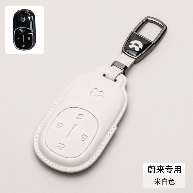For NIO ES8 ET9 ES6 EC6 ET7 Car Key Cover Smart Remote Bag Premium Key Protector Case Shell Nappa Leather Modificed Interior