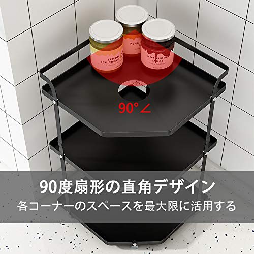 DOYADA Frying Pan Rack, Seasoning Storage Rack, 3-Tier Kitchen Corner Rack, Tower Pot Holder, Pot Rack Organizer, Steel Rack, Storage Cabinet/Pantry,