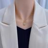 Exquisite Cat's Eye Tulip Necklace - Titanium Steel, Light Luxury Design, 2022 Trend Clavicle Chain