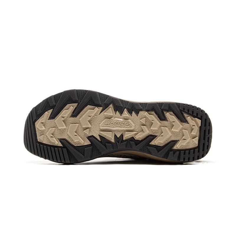 New LiNing Yijie Lite Version 2.0 Abrasion Resistant Support Low Top Hiking Shoes Men's Beige Brown AHTU007-2