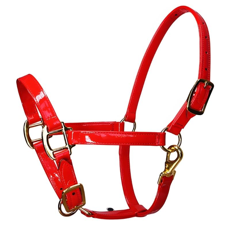 

Premium Elegent Leather Horse Headstall Bridle With Metal Buckles Waterproof And Smell Resistant For Equestrians Sports L червоний