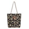 2025 Large Capacity Canvas Student Tote - Fashionable Printed Shoulder Bag for Women