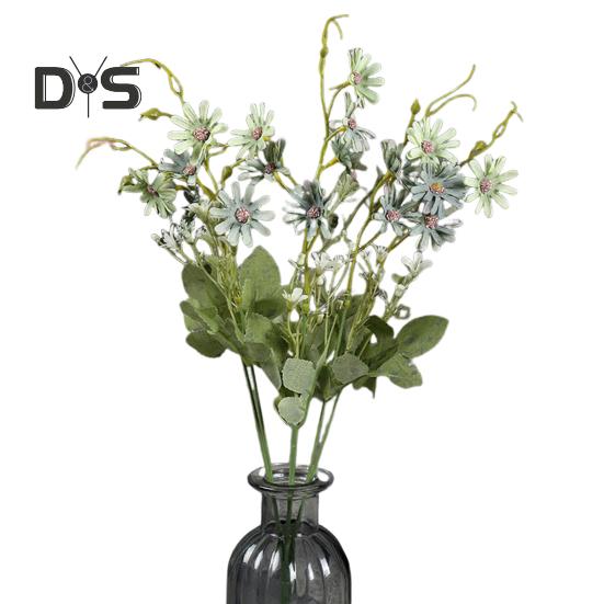 2 Piezas Ramo de Flores Simuladas Margaritas Artificiales con Tallo Flexible Flores Falsas Resistentes a la Intemperie para Jarrón Jardín Decoración del Hogar Decoración de Primavera Verano