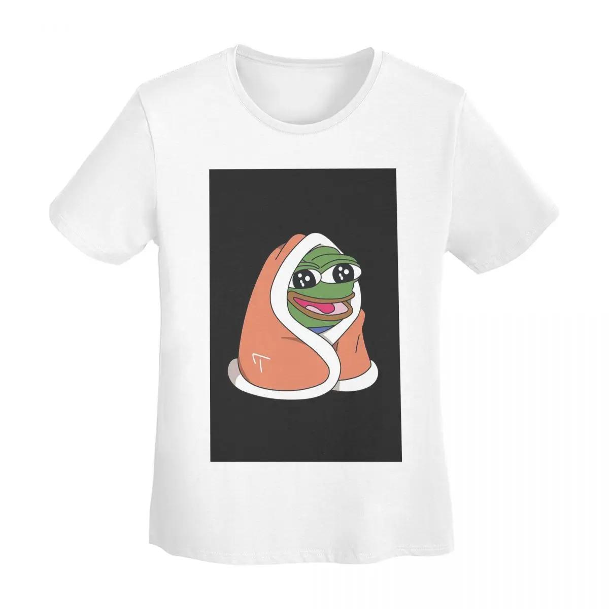 

Футболка с эмодзи Pepe The Frog Peepo Женская с коротким рукавом Круглый вырез Хлопок Летние футболки Уличная одежда S