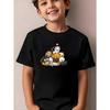 European Sizes Boys' T-Shirt - Cute Cat Crit Hit: Piled-Up Cat Graphic Print Design - Lightweight and Breathable Tee, Suitable As a Casual Summer Top