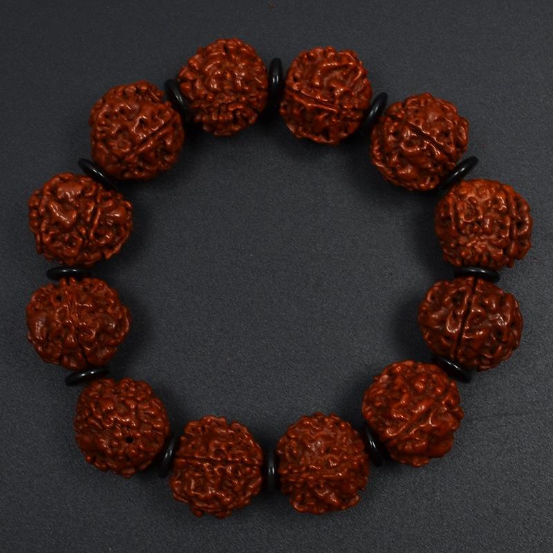 Nepalese Five-petal Burst Meat Source Toothless Big Diamond Bodhi Bracelet Bracelet Wenwan Buddha Beads