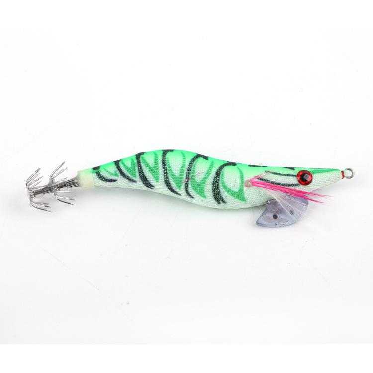 Luminous Soft Leg Squid Jig Lures with Rattle for Fishing