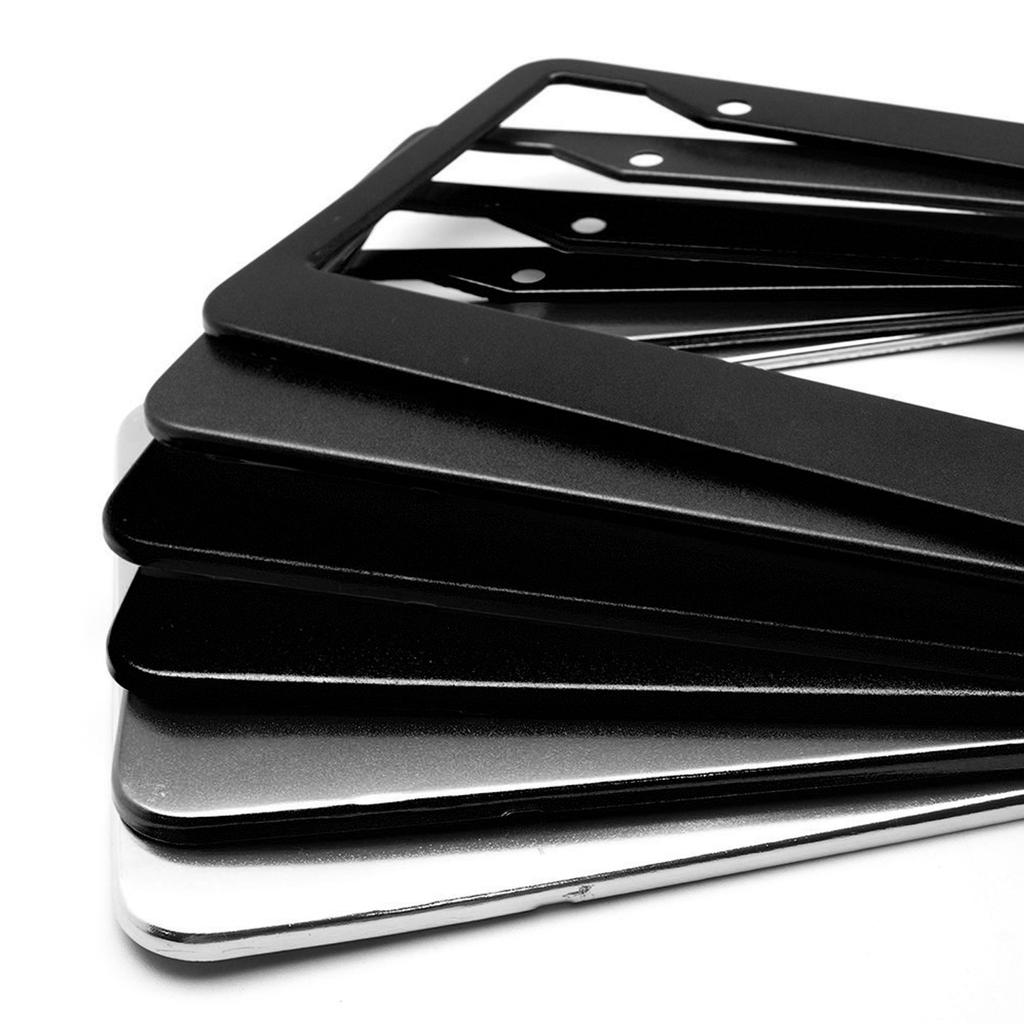 1 amerikansk universalramme for skilt i rustfritt stål, sølvfarget metallskiltramme, fotometrisk spiraldeksel