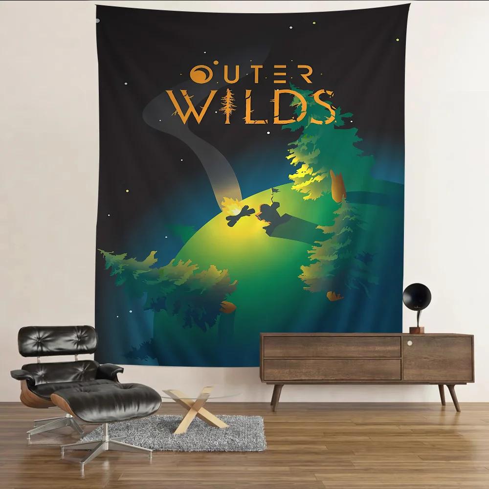 

1 Outer Wilds Map Tapestry 2D Flat Print SciFi Home Decor Gamer Room Wall Hanging Practical Eye Catching Durable Fun Functional 74x94cm(29x37in)