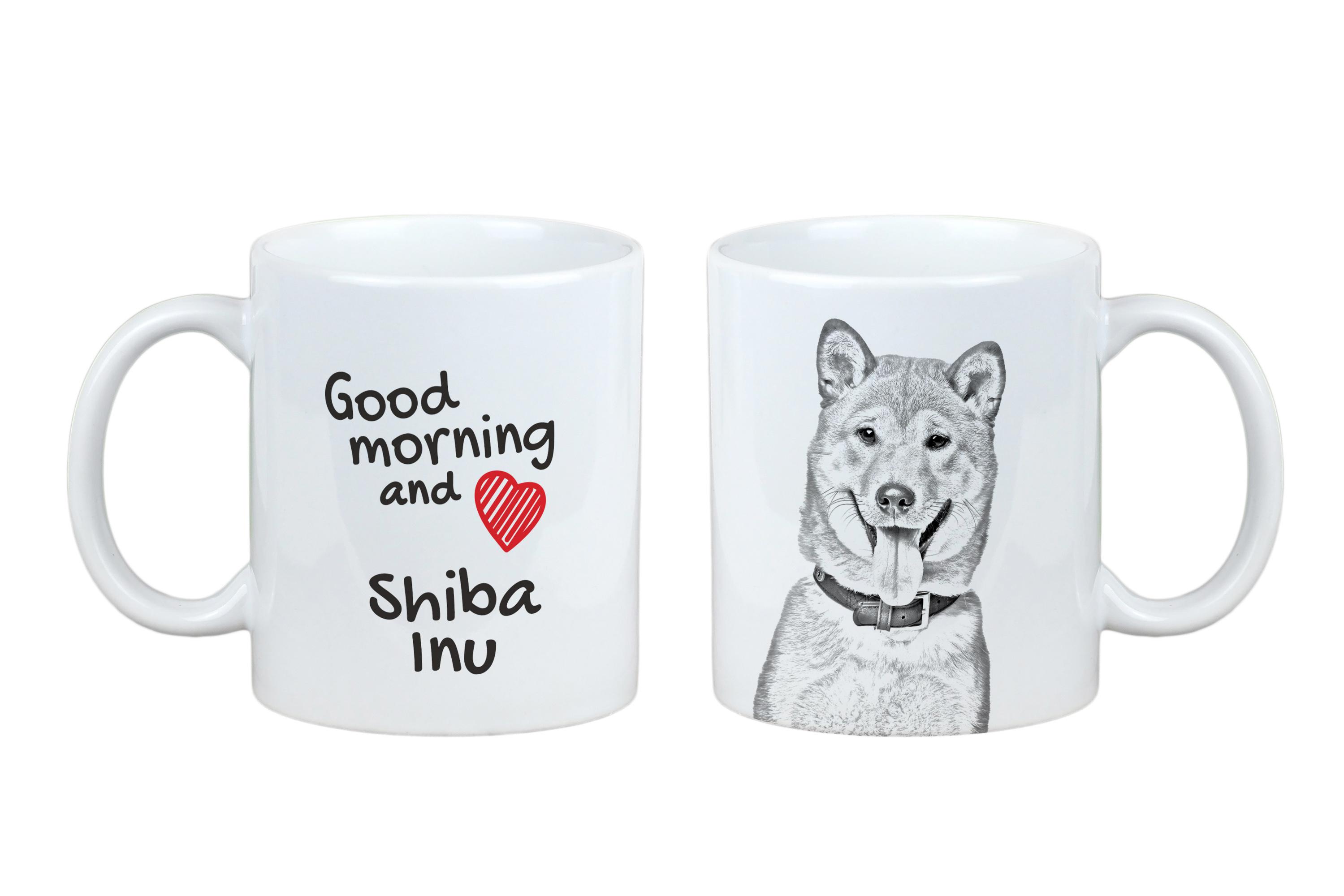 

Shiba Inu, Japanese Small Size Dog - cup with a dog, personalized cup with a print, a classic gift for everyone from the Art-Dog brand білий