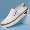 2025 New Summer Breathable Fly-woven Mesh Casual Shoes Men's One-pedal Board Shoes Daily Commuting White Shoes
