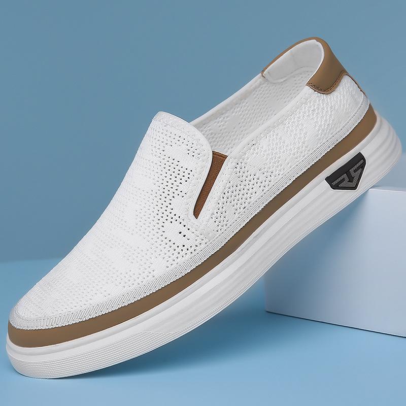 Men's Handmade Leather Shoes Luxury Casual Shoes White Male Loafers Moccasins Office Formal Flats Outdoor Slip On Shoes for Men