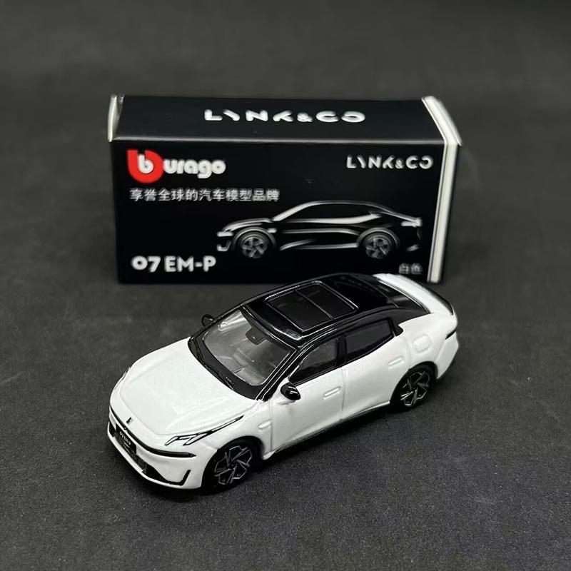 

Bburago 1:64 LYNK&CO 07 EM-P Alloy Car Model Diecast Metal Miniature Scale Vehicle Car Model Simulation Collection Kids Toy Gift белый