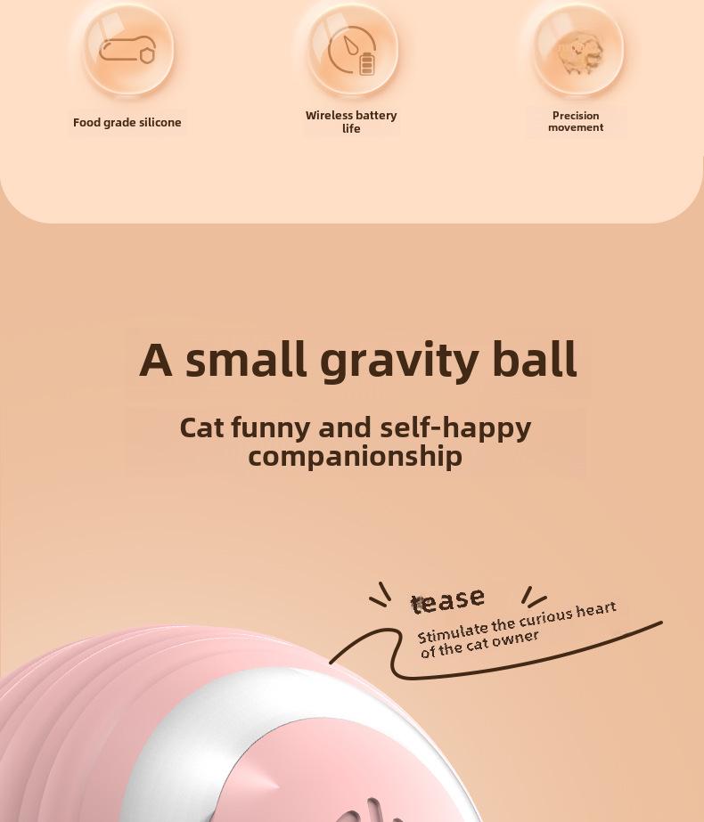 Intelligent Rolling Cat Toy: Gravity-Powered Ball To Relieve Boredom and Entertain Kittens