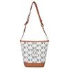 New York Yankees Large Logo Print Vintage Floral Adjustable Strap Casual Bucket Bag Women Bags White 3ABML023N-50CRS